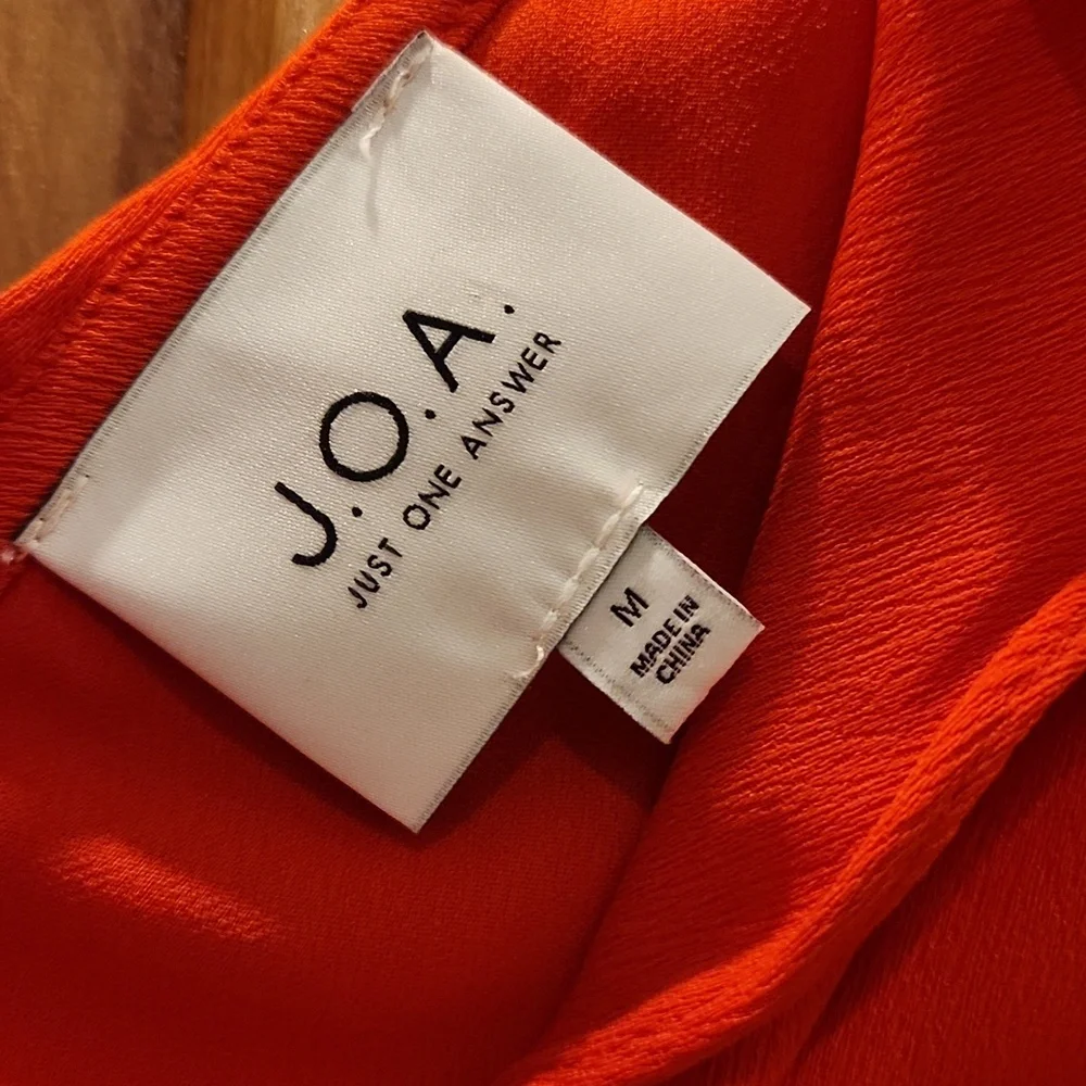Pretty bright orange dress by J.O.A. Size Medium.  Excellent condition! - Picture 2 of 5